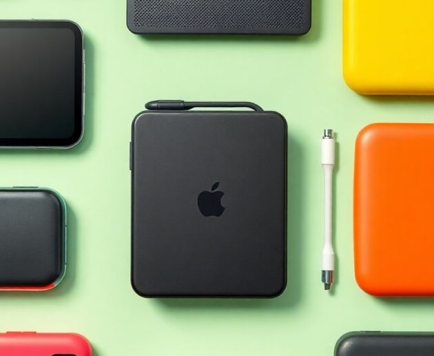 Stylish tech gadgets arranged aesthetically on a modern surface.