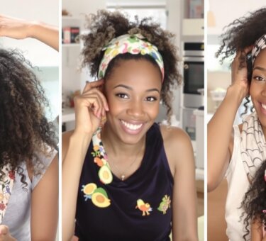 People styling hair with natural ingredients and accessories at home.